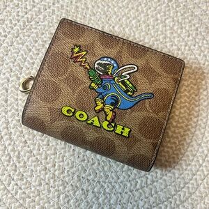 Coach Cosmo Rexy Snap Wallet in Signature canvas